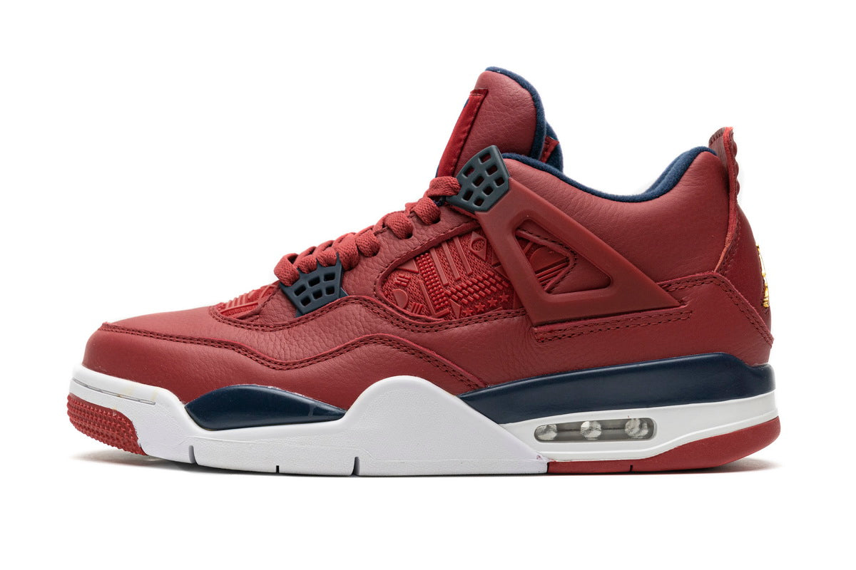 Nike Air Jordan 4 Retro鈥 FIBA Gym Red鈥滲asketball Shoes AJ4 Women's and Men's Running Shoes C