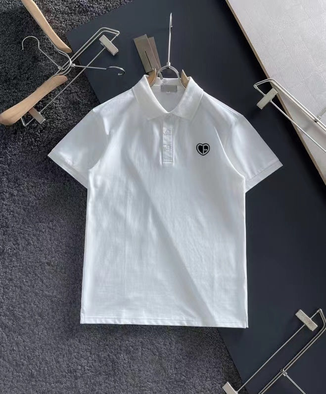 DIOR Popular Men Women Shirt Fashion Casual Breathable Short Sleeve T-Shirt Polo Top M-3XL