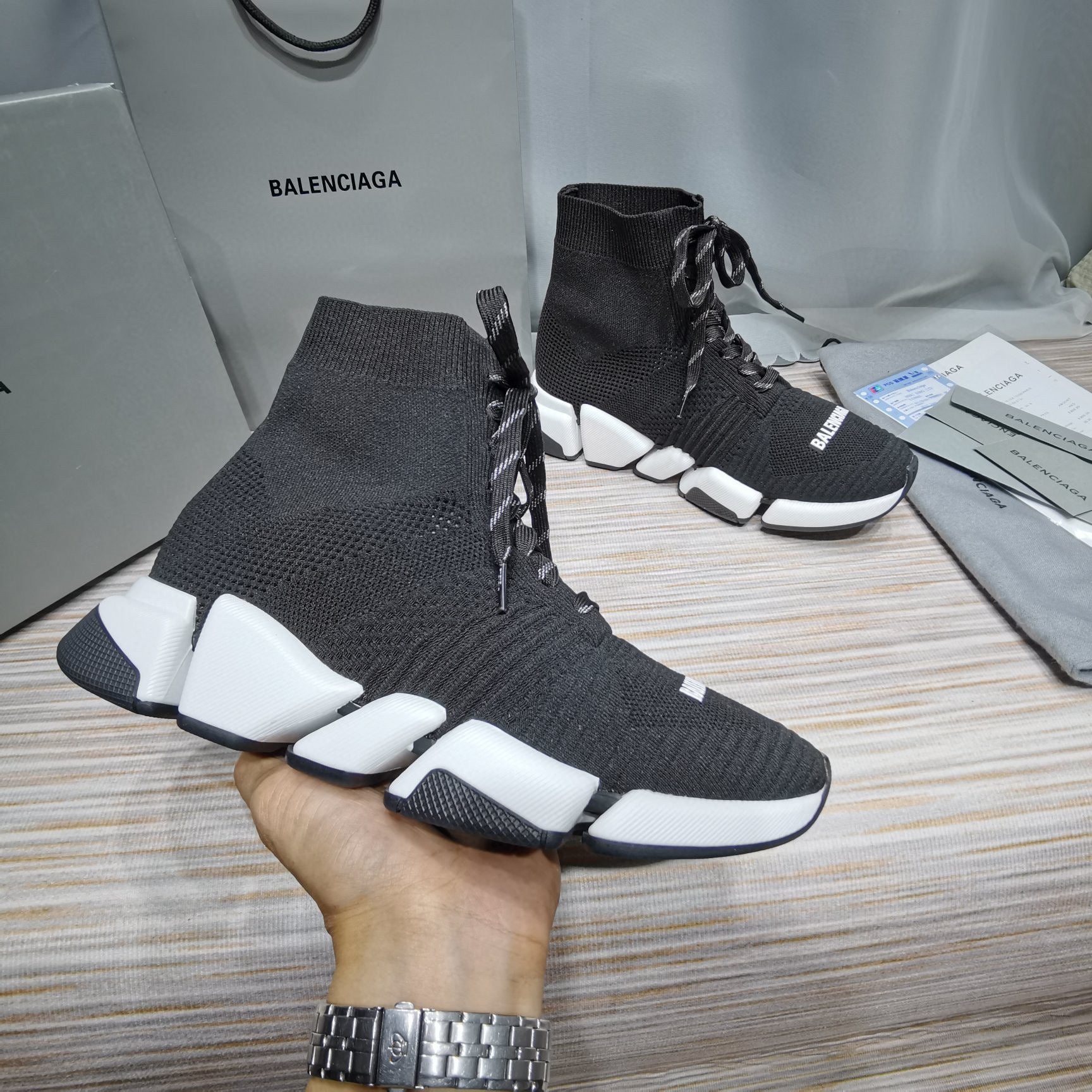 BALENCIAGA Sock Boots Woman Men Fashion Breathable Sneakers Runn