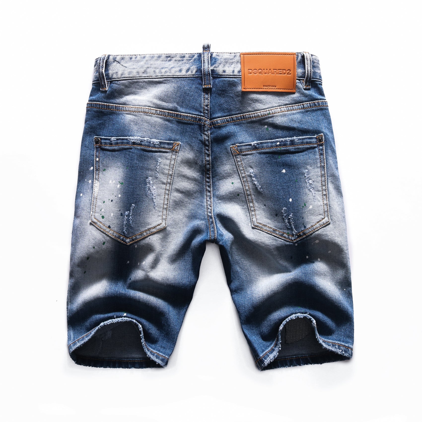 DSQUARED2 Ripped Pants Men's Slim Denim Shorts Soft and Comfortable Simple Casual Fashion Thin J