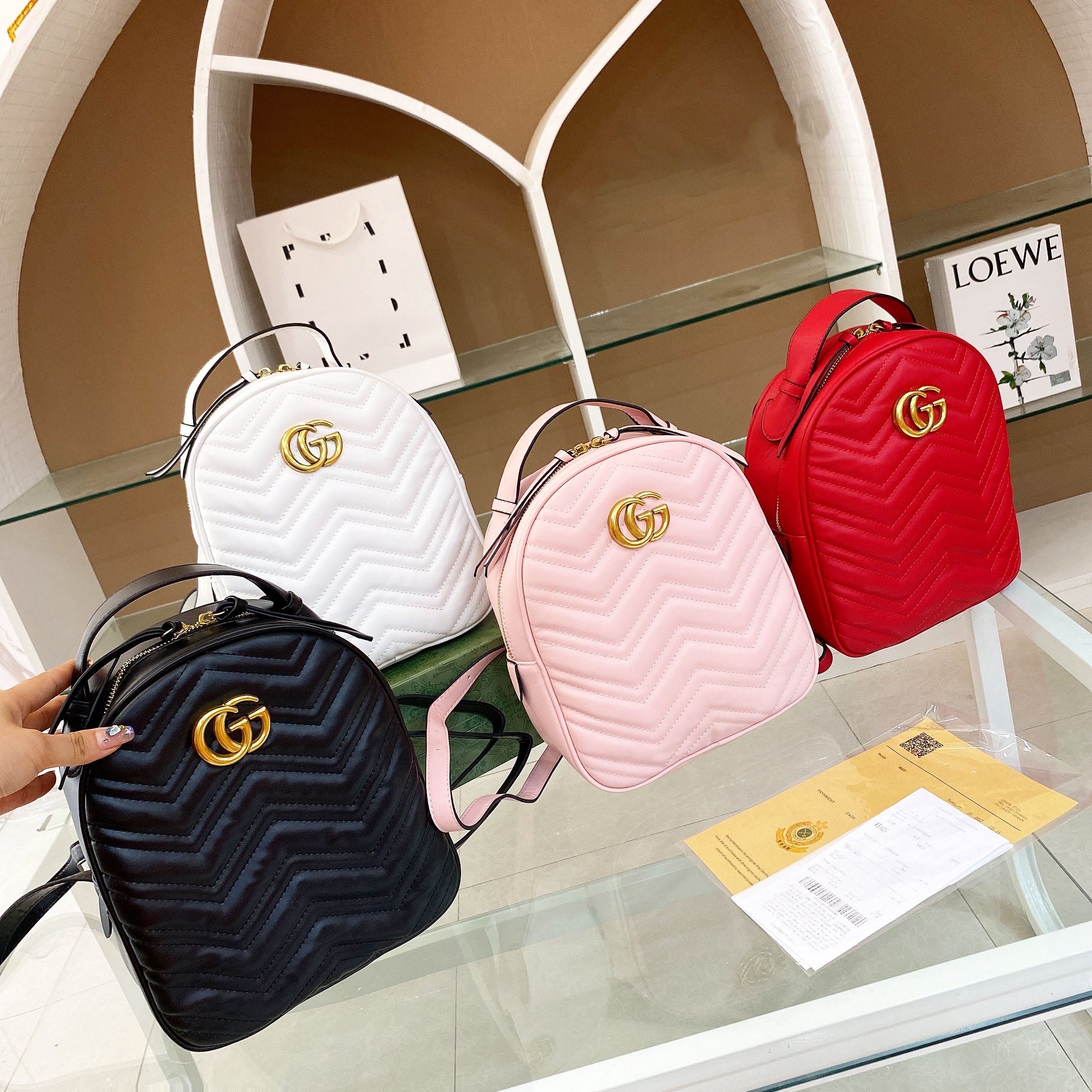 GG Classic Backpack Handbags Leather Bag Lady Tote Bag Crossbody Satchel Package Shopping Bag Travel