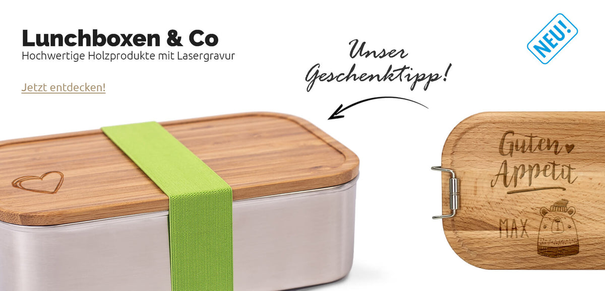 Lunchboxen & Co mit hochwertiger Lasergravur