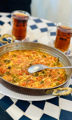 popular turkish breakfast:menemen