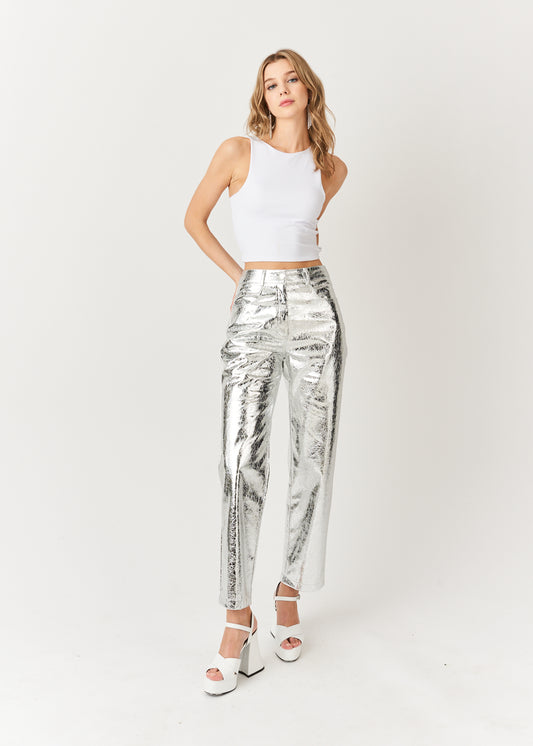 Amy Lynn Lupe pants in rainbow metallic