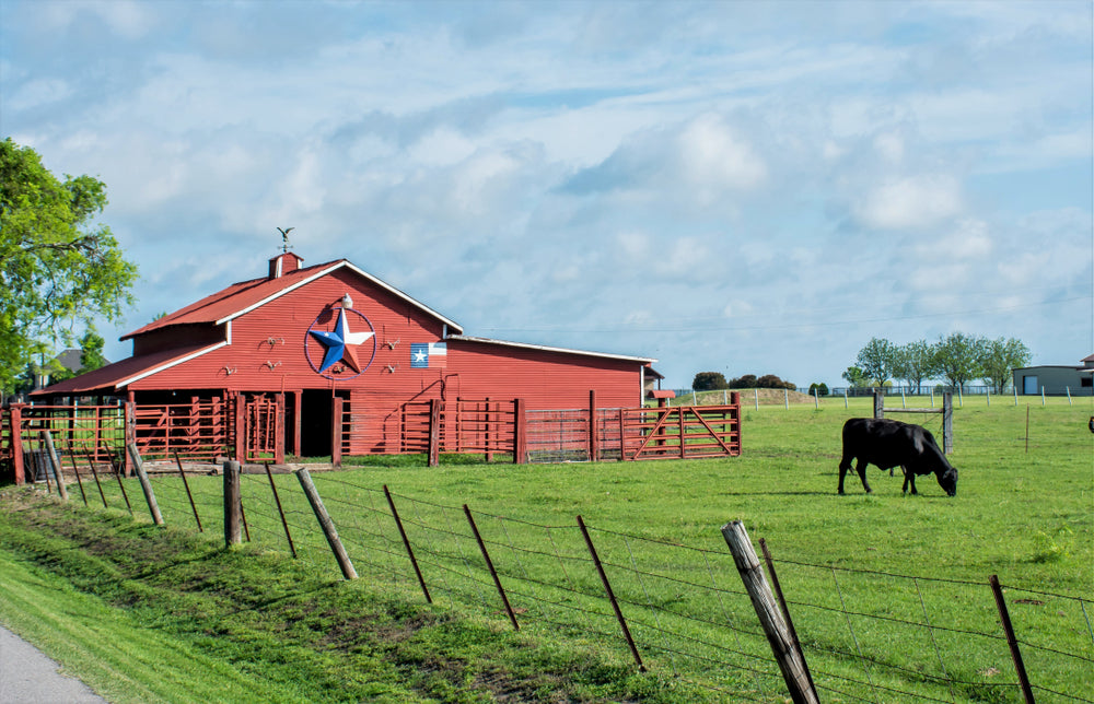 red barn with large star on outside wall