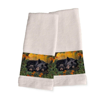 Avanti Black Bear Lodge Fingertip Towel - On Sale - Bed Bath & Beyond -  38405190