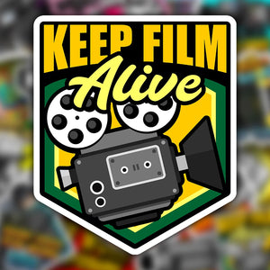 Keep Film Alive Sticker - MotionPicturePeels - Film Stickers
