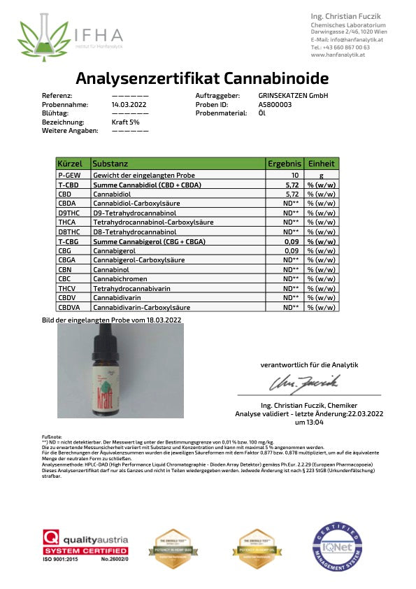 Produktbild: Bild 2: Ein Tropfen voll Kraft CBD Öl 5%