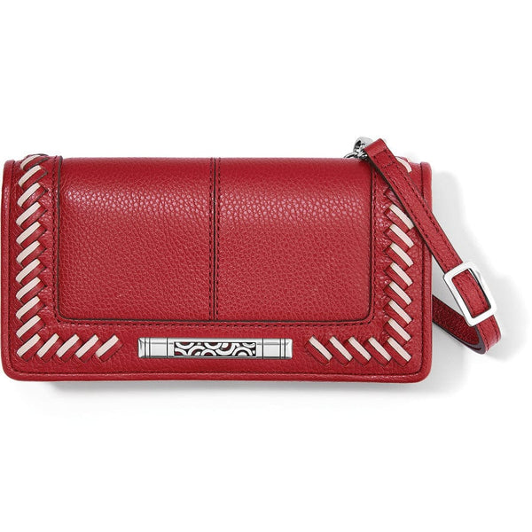 Brighton Red Leather Purse/Bag New WOT Shoulder Strap Silvèr Studs Square |  eBay