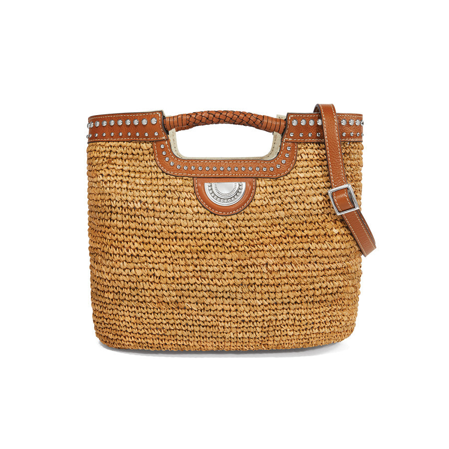 The Brianna Straw Crossbody Bag - Natural