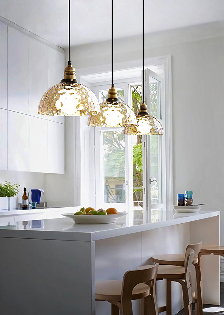 glass hanging kitchen lights