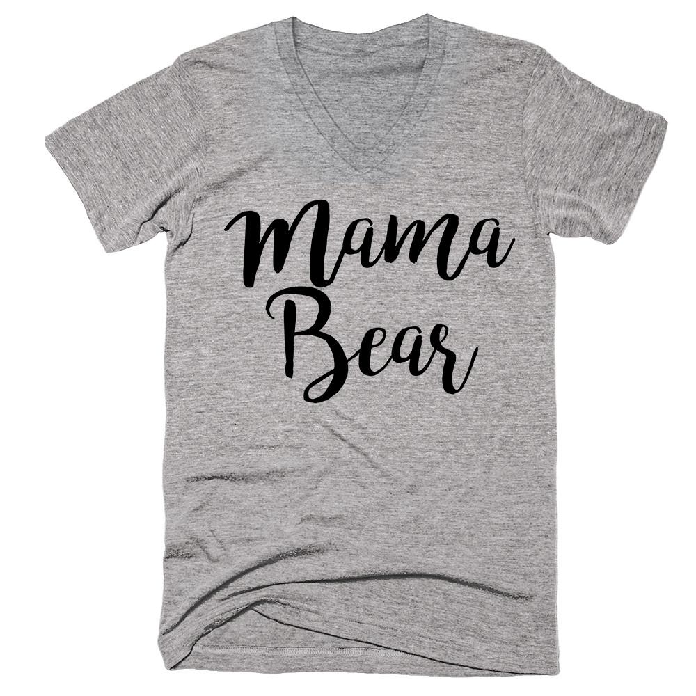 Mama Bear t-shirt V-Neck Womens – Shirtoopia