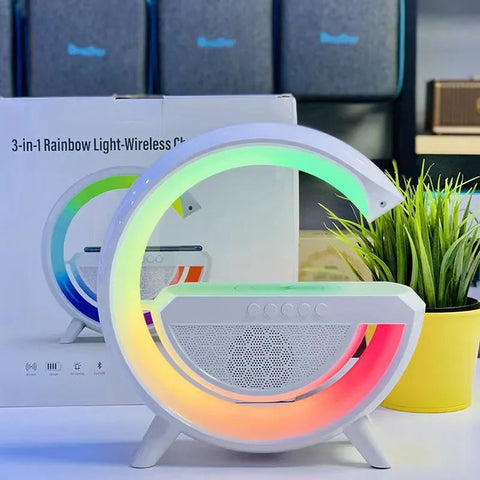 G500 LED Wireless Charging Bluetooth Speaker // Wireless Charging RGB –  Adello