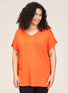 T-shirt med V-hals, Sandgaard - orange