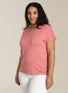 T-shirt med V-hals, Sandgaard - gl. rosa