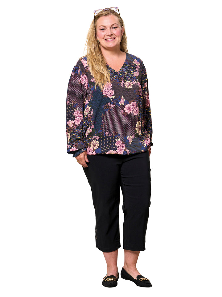 Blomstret bluse fra Ciso - blomstret