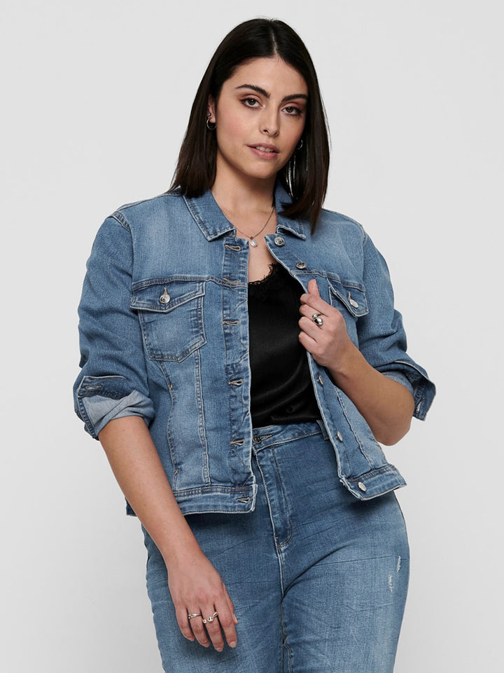 Denimjakke fra Only - lys denim