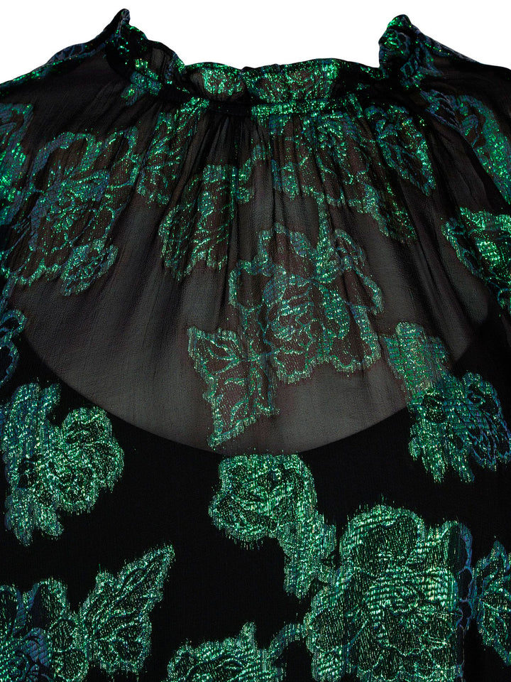 MKLEA glimmerkjole fra Zizzi sort-grøn | Lis G