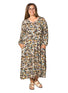 Lang A-kjole fra Pronto - mønstret