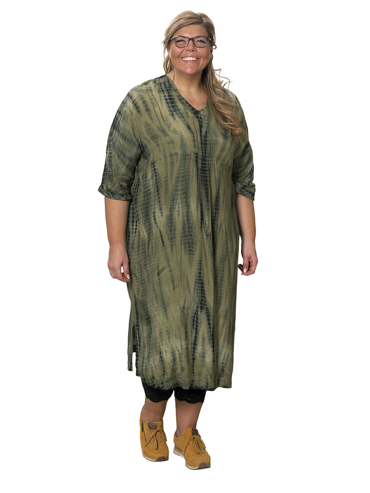 Batik kjole Que - oliven | G