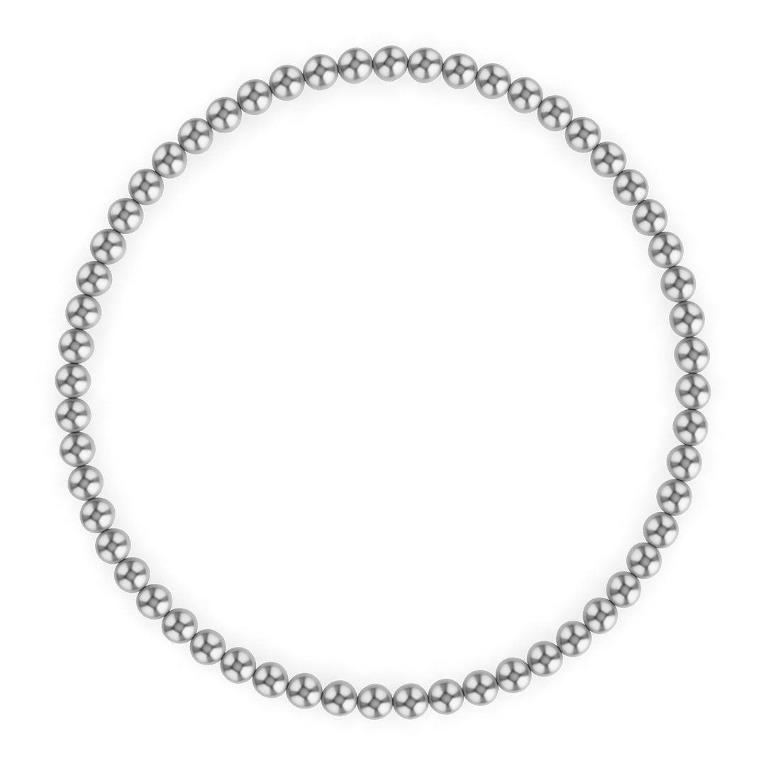 3MM Silver Ball Bracelet