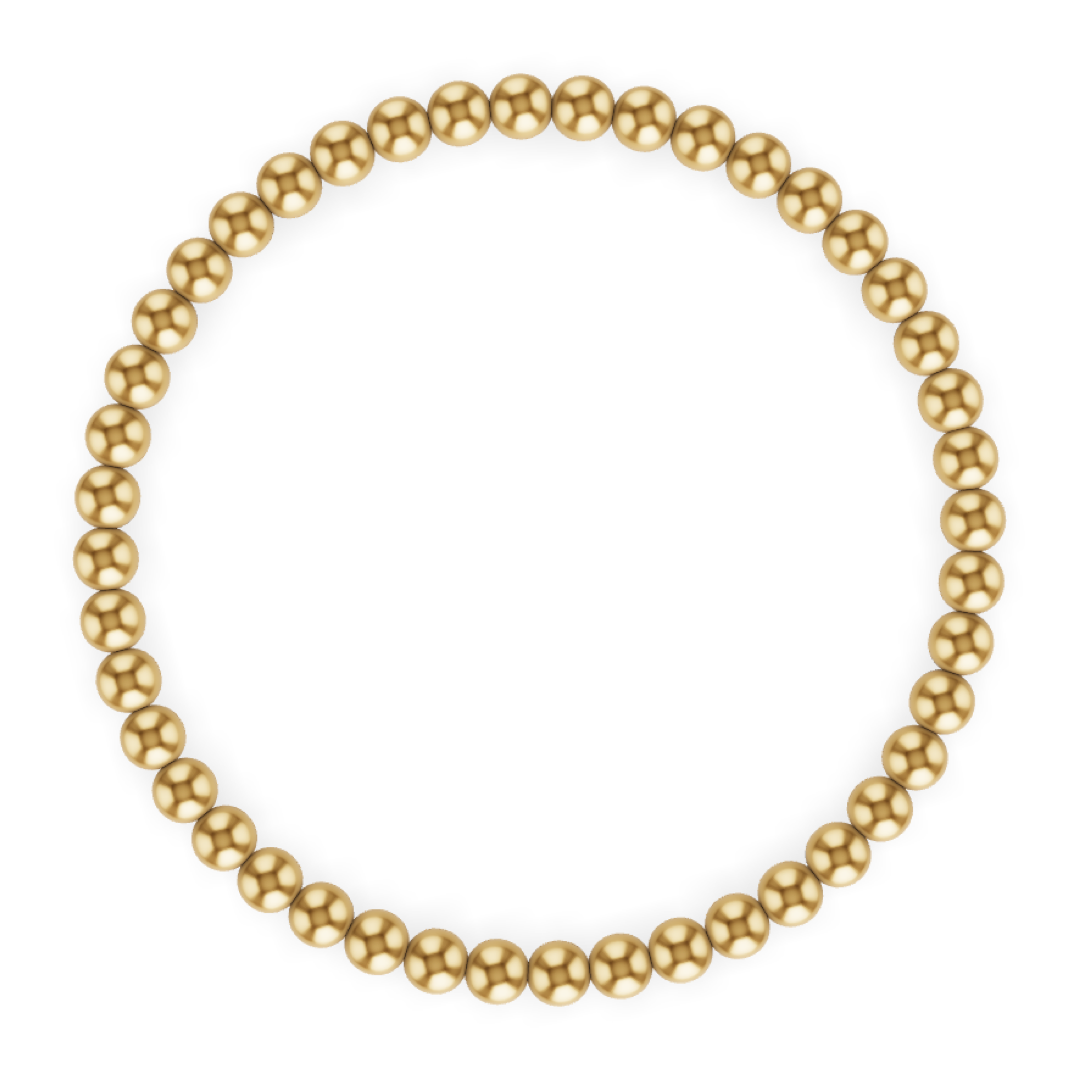 4MM Gold Ball Bracelet