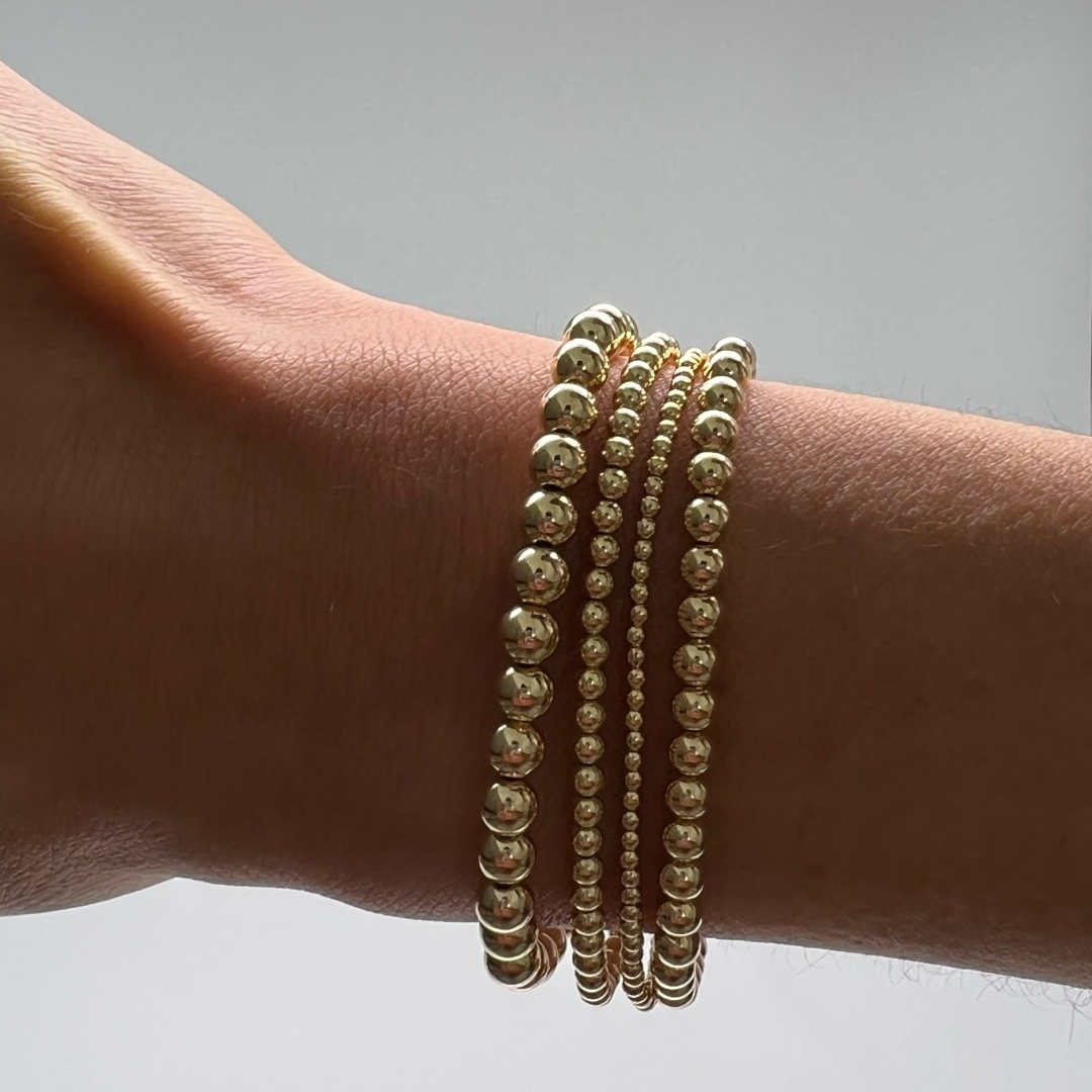 4MM Gold Ball Bracelet