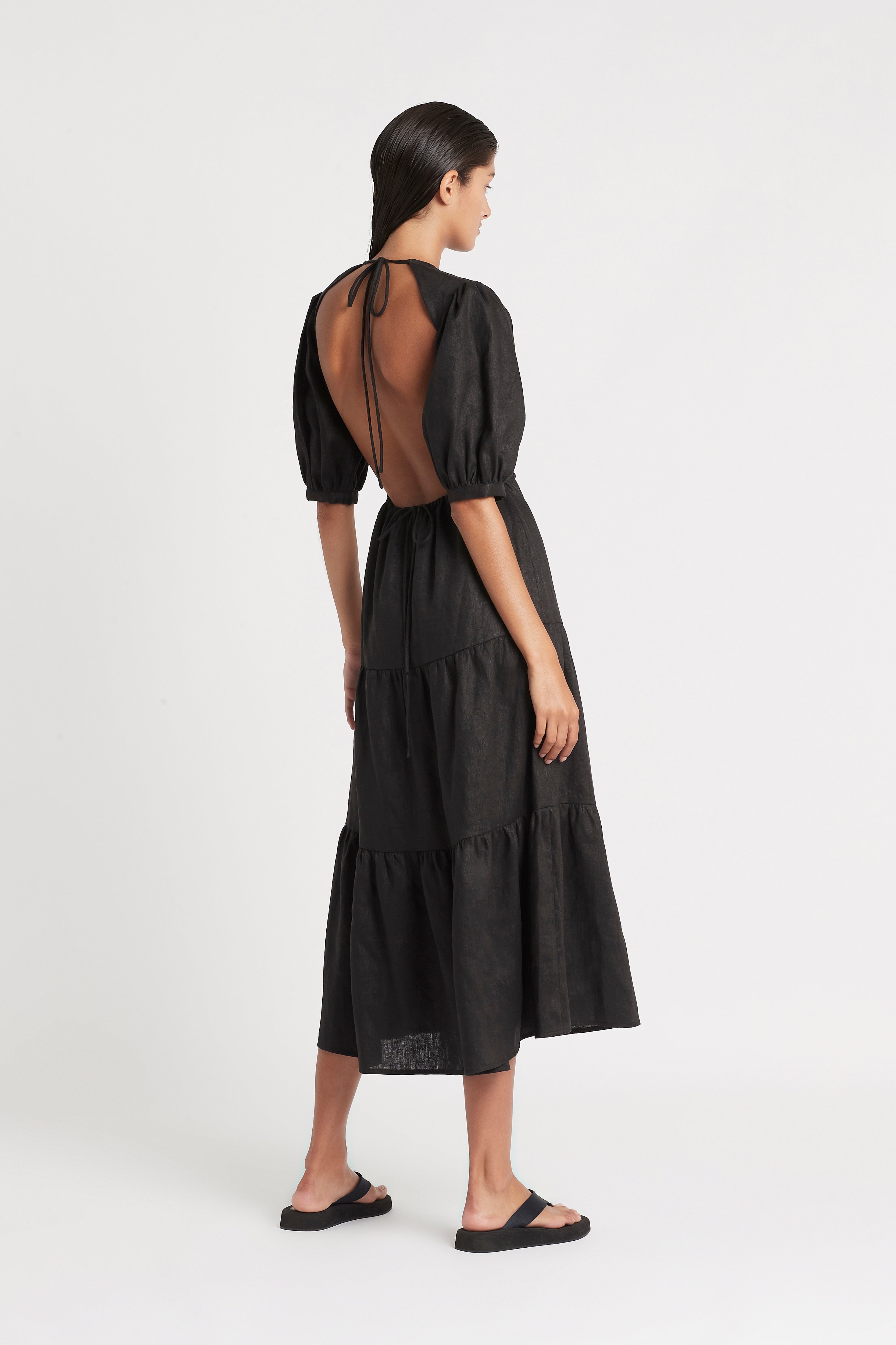 LORENA TIERED MIDI DRESS