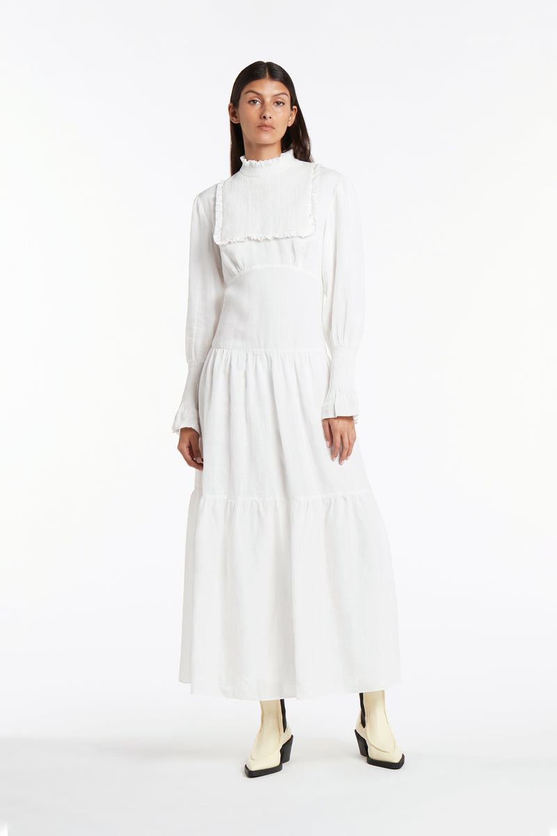SIR the label DIANA SMOCKED GOWN IVORY
