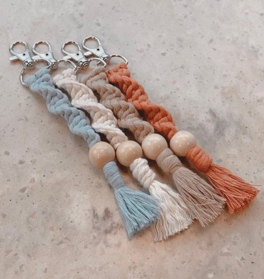 Macrame Keychain - Boho Original – The Wooden Hook Store