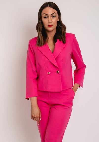 Hot Pink Blazer Trouser Suit for Women, Pink Pantsuit for Women, 3-piece  Pantsuit for Women, Womens Formal Wear -  Israel