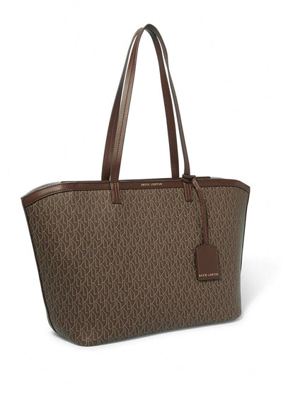 London Large Highlight Woven Tote Camel