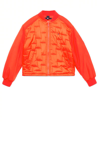 Tommy Hilfiger - Girls Red Cropped Windbreaker Jacket