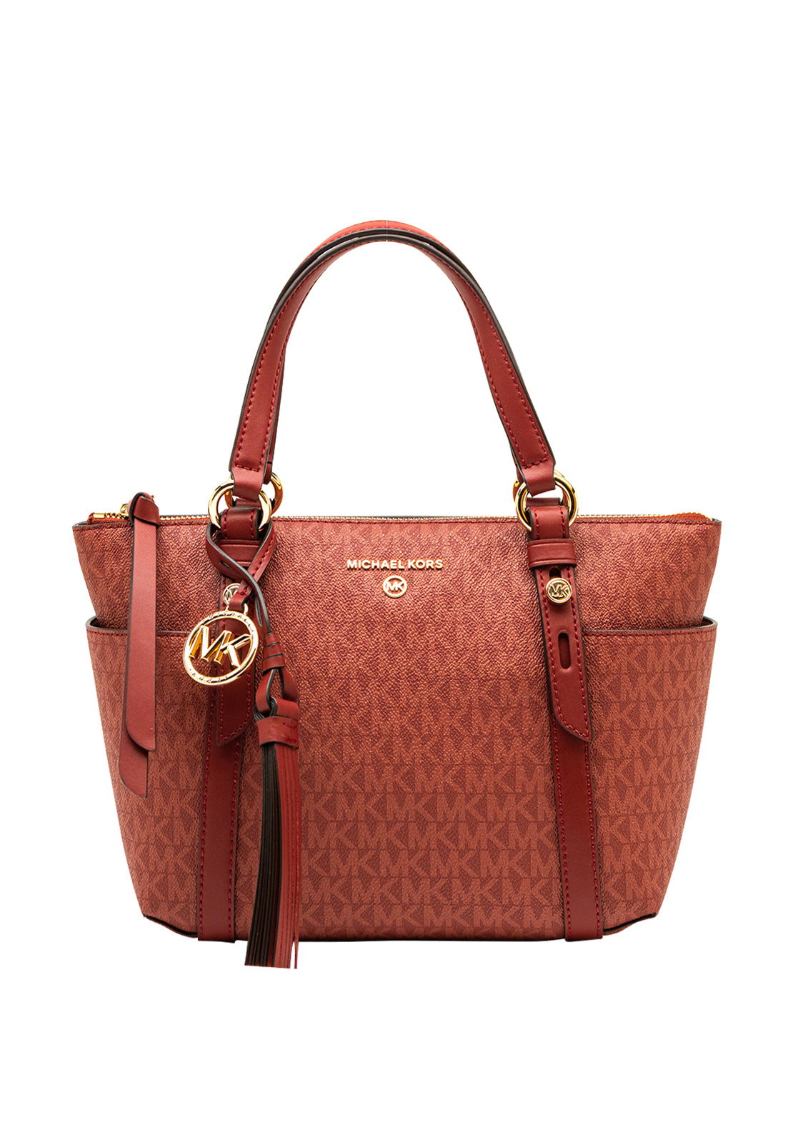 MICHAEL Michael Kors Sullivan Small Top Zip Grab Bag, Brandy - McElhinneys