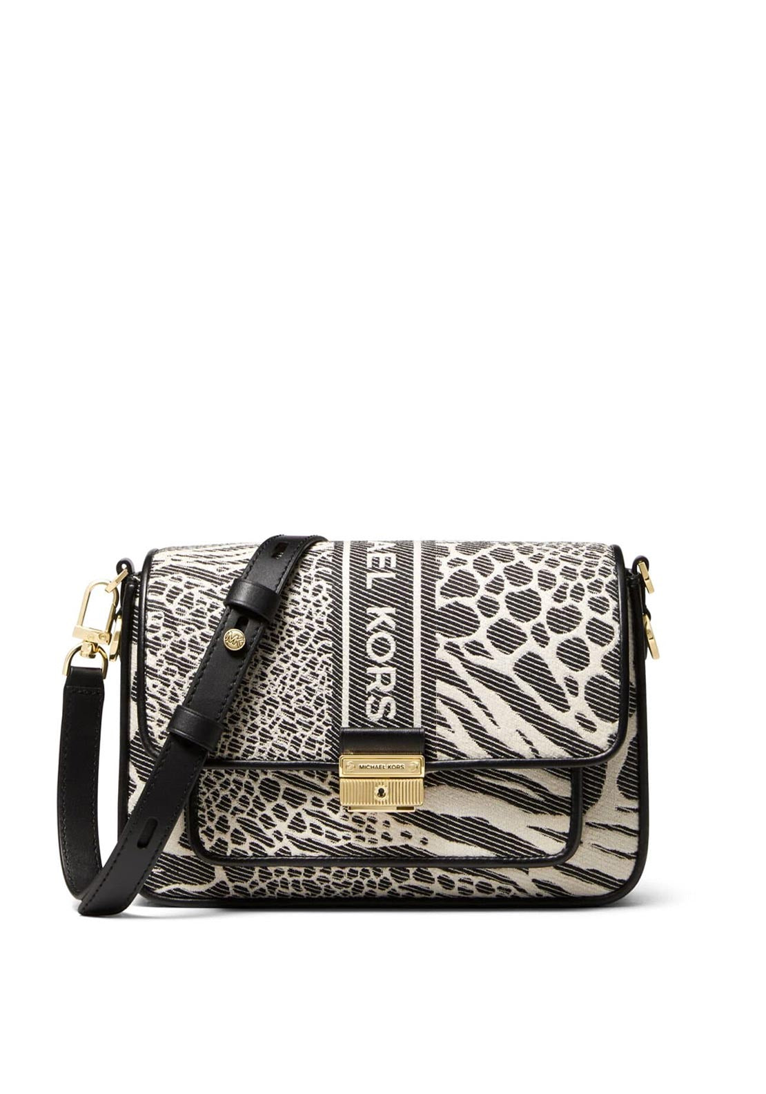 MICHAEL Michael Kors Bradshaw Animal Print Messenger Bag, Black -  McElhinneys