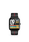 TechMade Move Smartwatch, Black & Red
