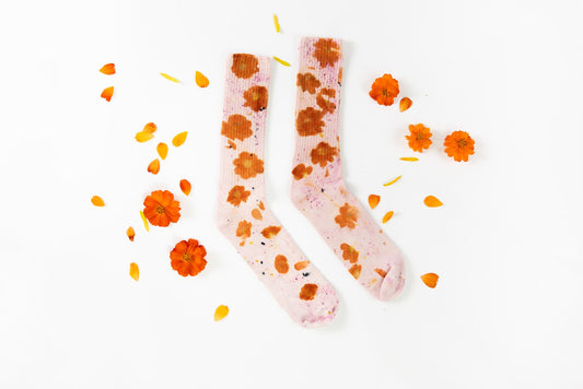 Cotton Knit Italian Sock - Flower Power – dyekween