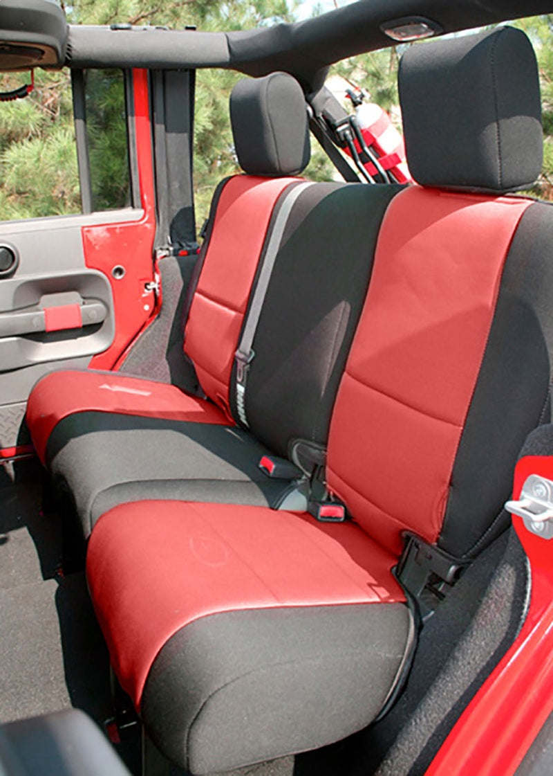 Rugged Ridge Seat Cover Kit Black/Red 07-10 Jeep Wrangler JK 4dr – EVOL  AUTO WORKS