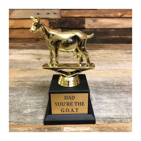 GOAT Trophy G.O.A.T Greatest Of All Time Trophy You The GOAT