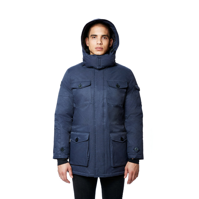 Eldridge Men's Long Down Parka With Hood | Triple F.A.T. Goose