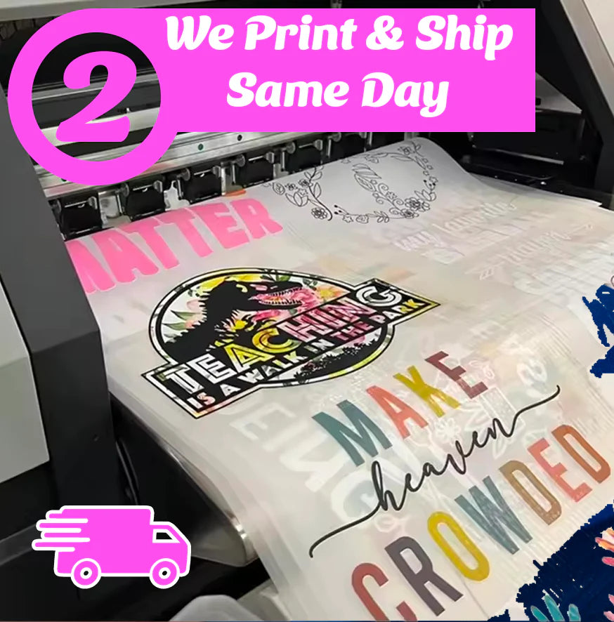 DTF Center prints & ships same day