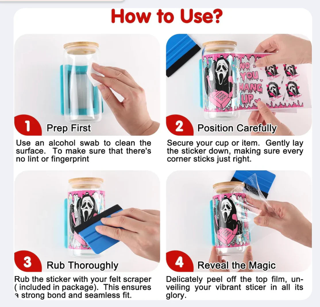 How Apply UV DTF Stickers