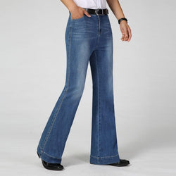 Bevatten Isaac Voor een dagje uit HAORUN Men Bell Bottom Jeans Slim Fit Flared Denim Pants 60s 70s Vintage  Wide Leg Trousers