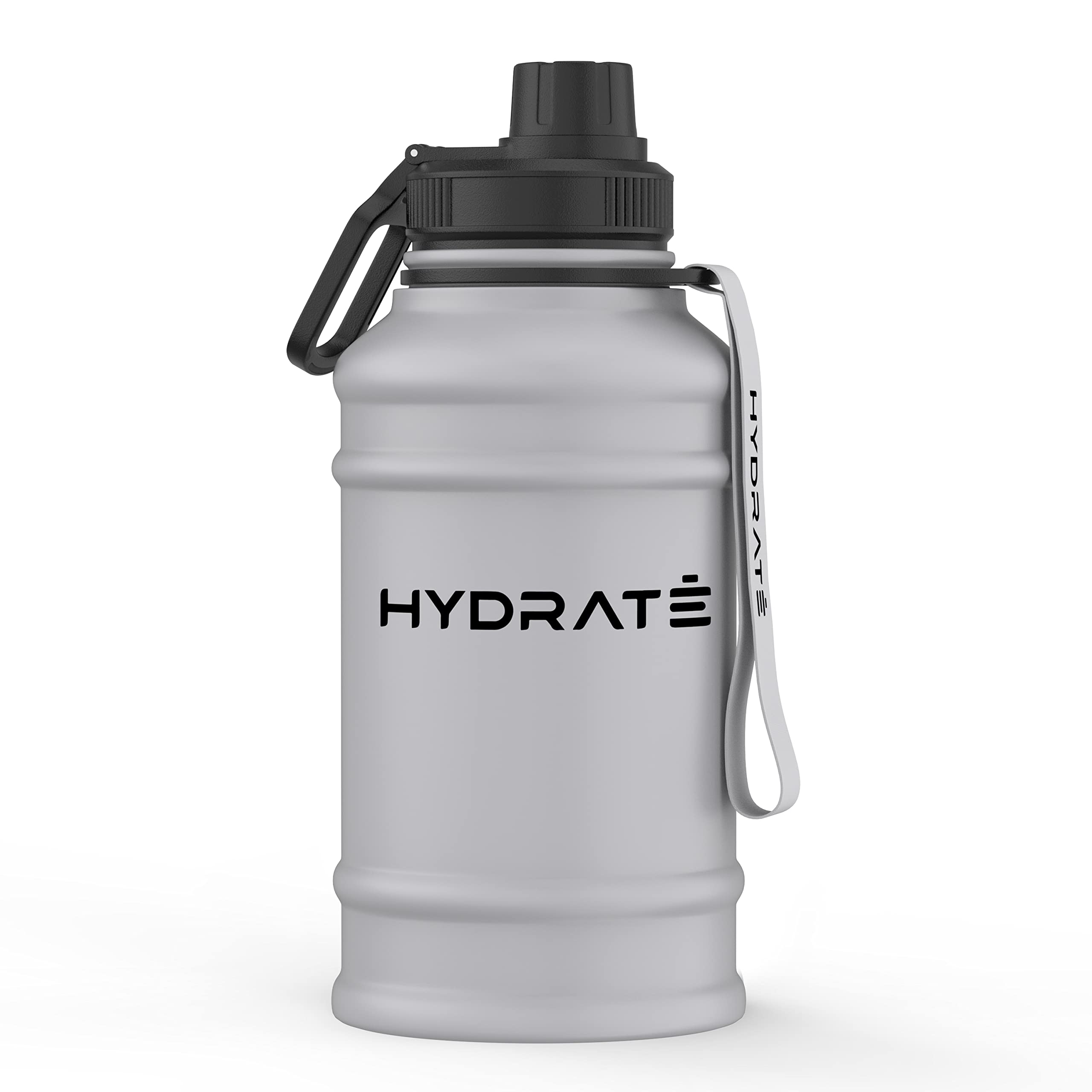 Black Metal Water Bottle - BPA Free Stainless Steel