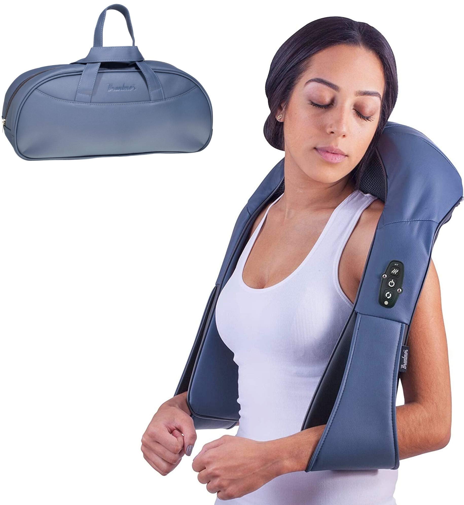 Back Massager with Heat, Rechargeable Cordless 3D Shiatsu Massager