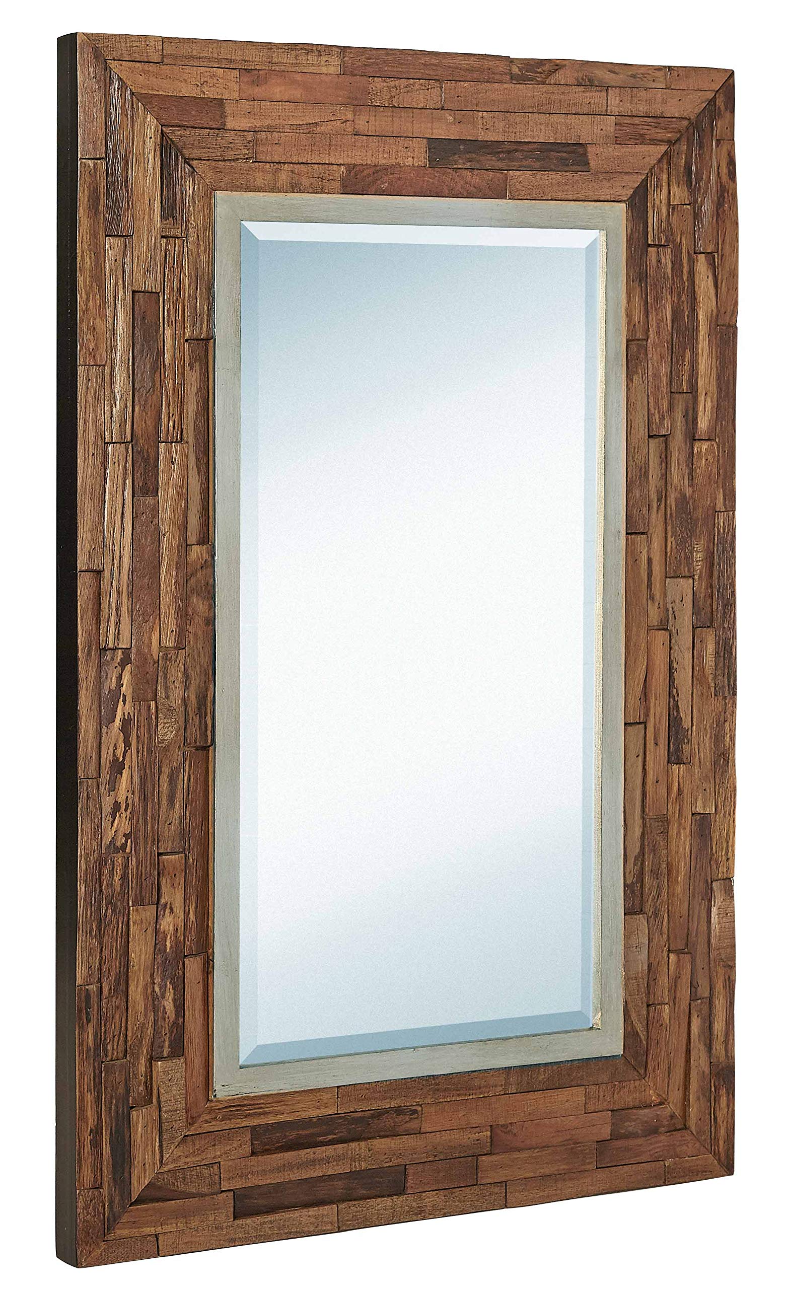 Design wall mirror with solid secular olive wood frame – Wanos Wood & Design