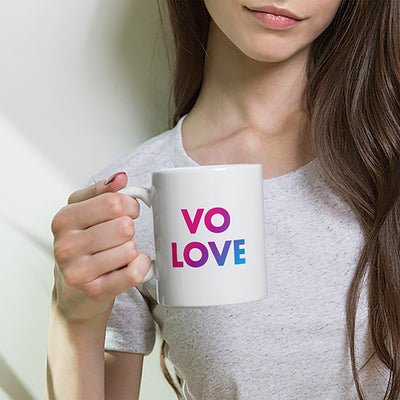 VO LOVE White glossy mug