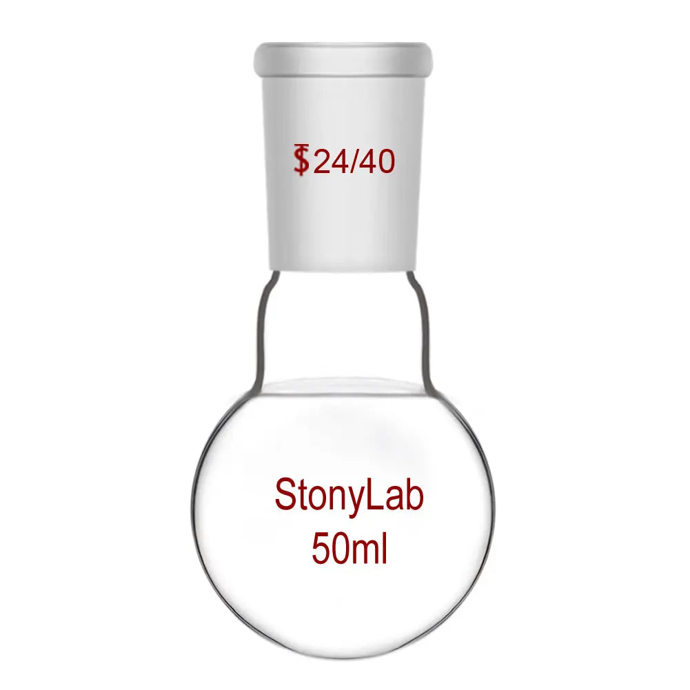 Short Neck Round Bottom Flask, 24/40 Joint, 50-2000 ml - StonyLab Flasks - Round Bottom 50-ml