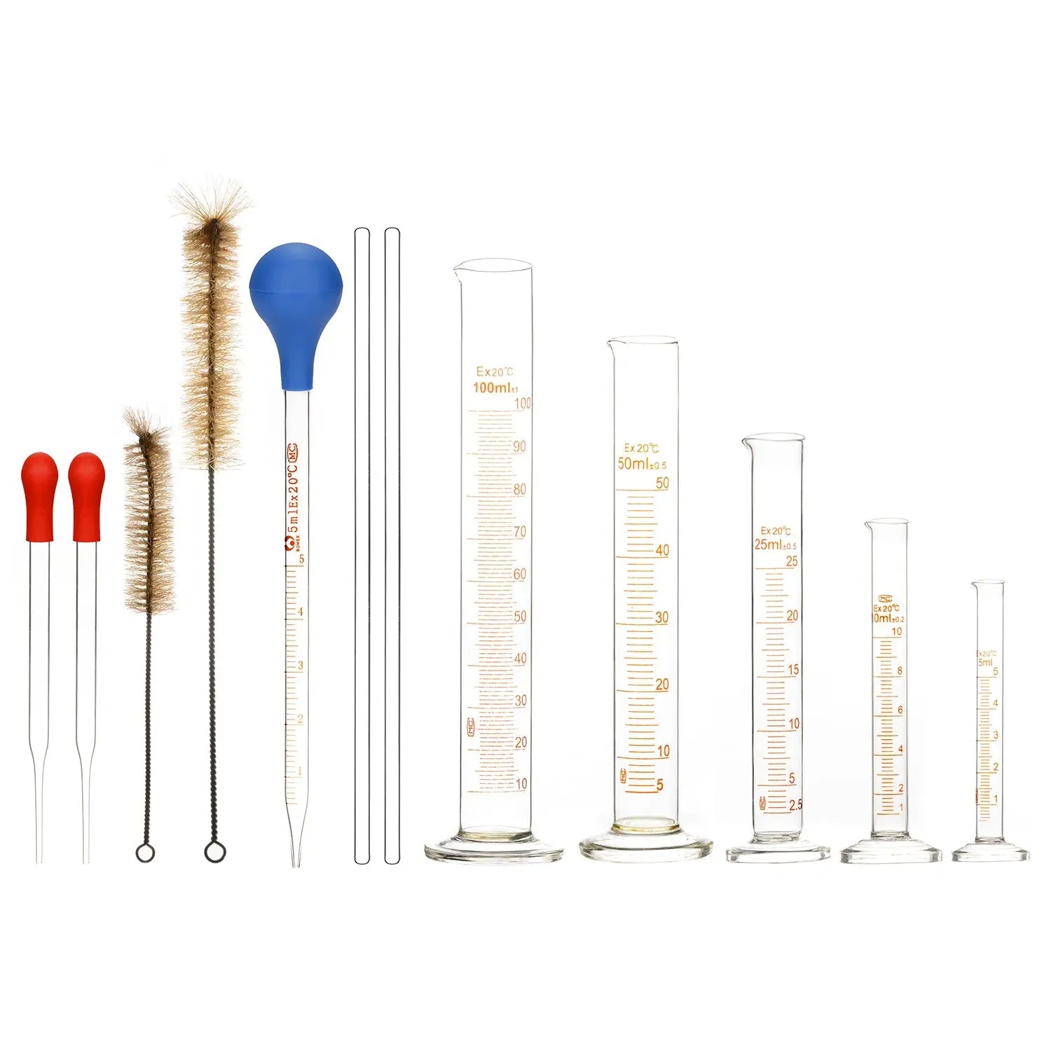 Graduated Cylinder Set, 12 Pcs - StonyLab Pipettes & Syringes 12-Pieces