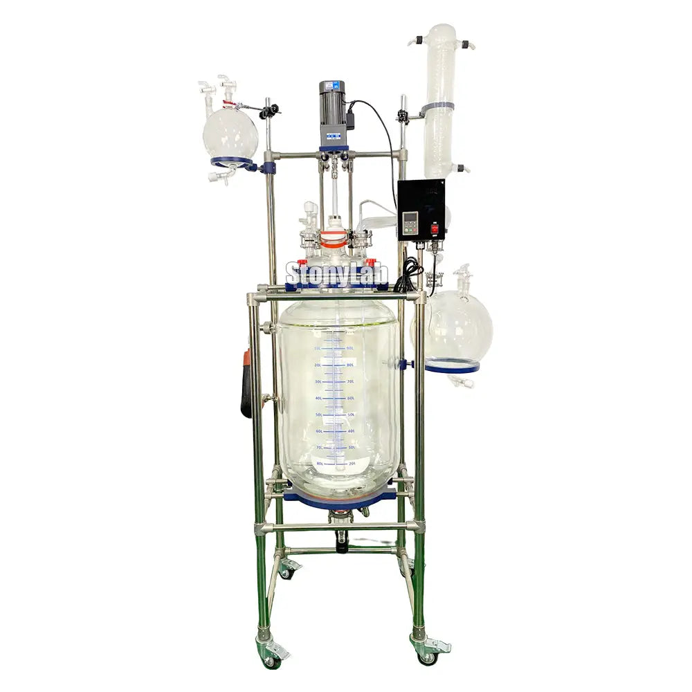 Single or Dual Jacketed Reactor Systems, Glass Reactor 100L - StonyLab Reactors - Glass 